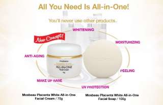 Mosbeau Placenta White Skin Whitening Face Cream & Soap  