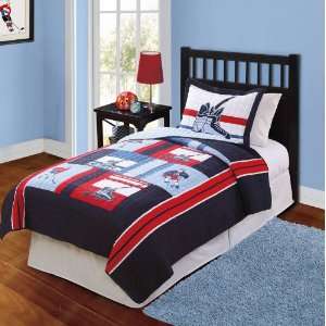  Pem America Hockey Game Twin Quilt