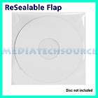 2000 CPP Clear Plastic CD DVD Sleeve with Sealable Flap
