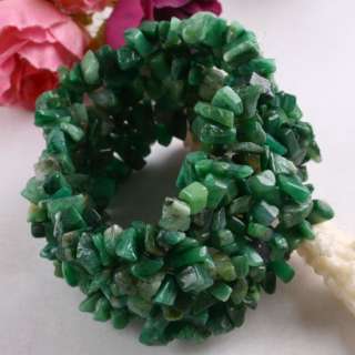 Green Jade Gemstone Chips Band Bangle Bracelet one piece. We have many 