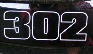 Build number Decal Sticker Saleen Style  