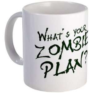 Whats Your Zombie Plan? Zombie Mug by   Kitchen 