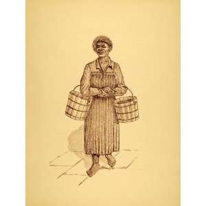   Brick Vendor Zozo Woman   Original Halftone Print