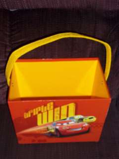 New! Disney Cars Lightning McQueen Paperboard Basket! 848349097981 