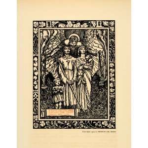  1908 Beatitudes Blessed are the Pure Angel Lithograph 