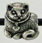 Sterling Silver Kitty Cat Animal European Bead Charm