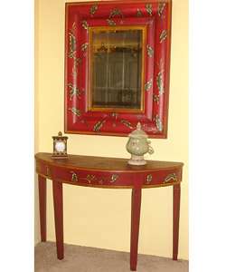 Hand painted Console Table and Mirror (China)  Overstock