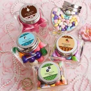  Personalized Heart Shaped Glass Jar Favors: Health 