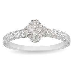 Miadora Sterling Silver 1/8ct TDW Diamond Fashion Ring (H I, I3 