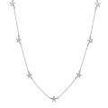   Essentials Sterling Silver 16 inch Cubic Zirconia Station Necklace