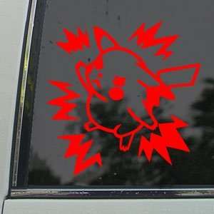  Pokemon Red Decal Pikachu Card Game Truck Window Red 