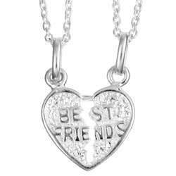 Sterling Silver Best Friends Necklace  