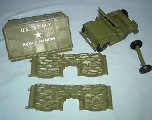 Vintage Lot Plastic Army Playset Pieces  