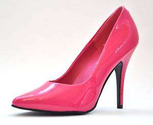 Hot Pink Patent Pin Up 50s Rockabilly Pumps Shoes 11  