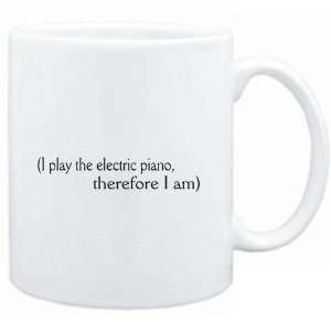 Mug White  i play the Electric Piano, therefore I am  Instruments 