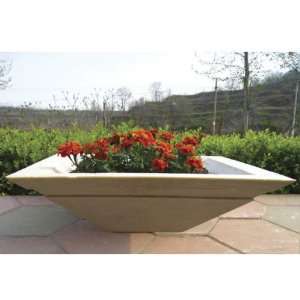  Qual Arc Cubic Planter 30 Inch   Sandstone Patio, Lawn & Garden