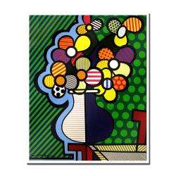 Britto Flowers in a Vase Licensed Reproduction Print Art   