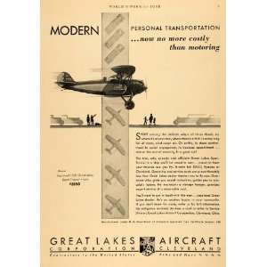  1930 Ad Great Lakes Aircraft Sport Trainer Planes Ohio 