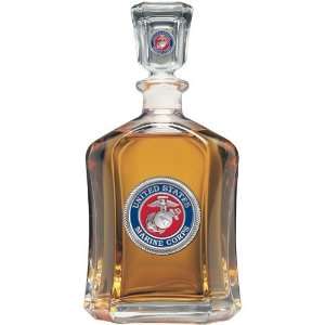  Marine Corps Capitol Glass Decanter 24oz: Home & Kitchen