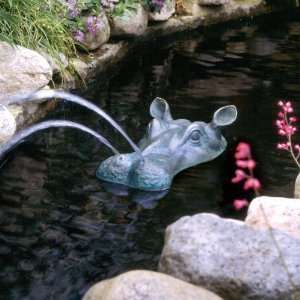  20D Classic Exotic Hippo Head Solid Bronze Home Garden 