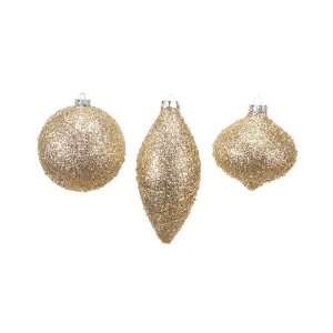 Set of 12 Neutral Warmth Gold Glittered Shatterproof 