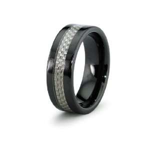   Ceramic Ring With Carbon Fiber Inlay Rumors Jewelry Company Jewelry