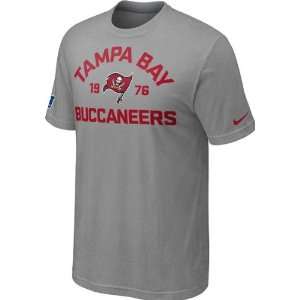   Bay Buccaneers Heathered Grey Nike Arch T Shirt