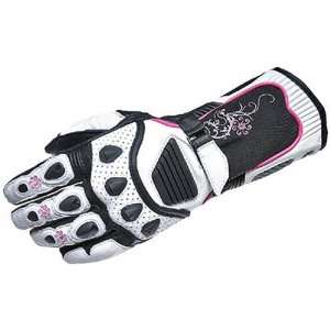   Womens Leather Street Motorcycle Gloves   Pink / Small Automotive