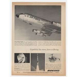1962 US Air Force Boeing C 135B Turbofan Cargo Jet Print Ad  