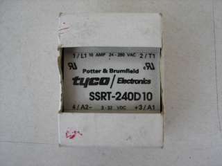 Auction includes TWO new Tyco SSRT 240D10 3 32 VDC Solid State 10A 