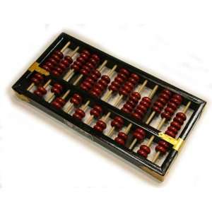  Chinese Abacus   Lacquered wood and Bamboo with Red Beads 