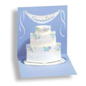  UP WITH PAPER #763 POP UP GREETING CARD   WEDDING CAKE 