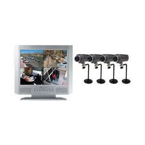   LCD 4 Channel Quad Observation System With 4 Cameras: Camera & Photo
