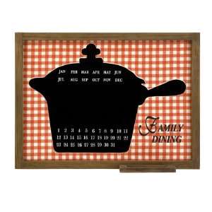   Calender with Plaid Gingham Background 