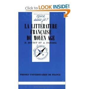  La littérature française du Moyen Age (French Edition 