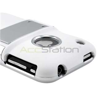   Hard Case Stand Cover W/ Chrome+Film For Apple iPhone 3G 3GS  