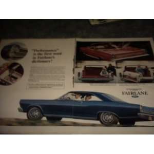  1966 Ford Fairlane 2 Page Ad FORD Books