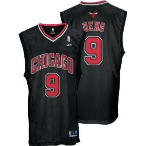 Luol Deng Black Reebok NBA Replica Chicago Bulls Jersey:  