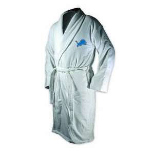    Detroit Lions White Heavy Weight Bath Robe: Sports & Outdoors