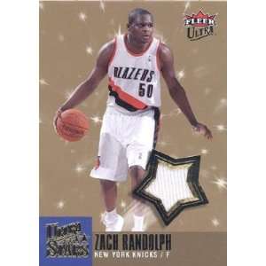 Zach Randolph Signed Fleer Ultra Stars Game Used Jersey Card