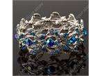 Fashion jewelry blue swarovski crystal stretch bracelet  
