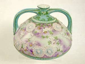 NIPPON   Early Moriage   Floral Decoration   Handled Vase  