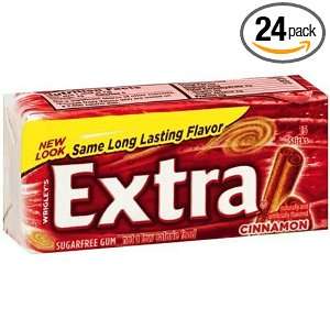 Extra Cinnamon Sugarfree Gum, 15 Stick Plen T Paks (Pack of 24)