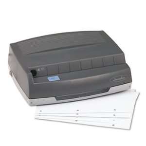   350MD Electric Three Hole Punch, 1/4 Inch Hole, Gray Electronics