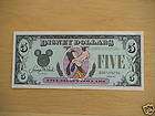 1987 D $5 Disney Dollar Goofy Dollars Uncirculated Mint New Very Rare