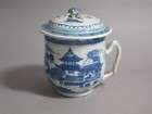 Large Chinese Export Canton Blue and White Syllabub Cup