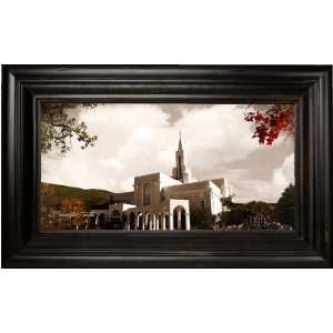  LDS Bountiful Temple 7 47x29 Double Frame   Framed Legacy 