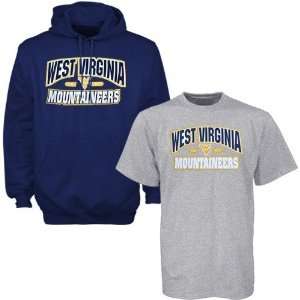  West Virginia Mountaineers Navy Blue Hoody Sweatshirt & T 