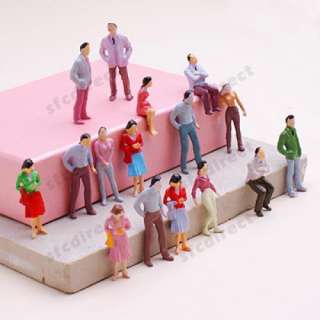 100 x Model People Figure O Scale 1:50 Mix Color Poses  