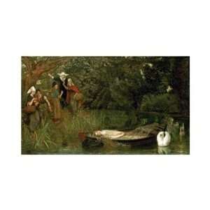    Arthur Hughes   The Lady Of Shalott Giclee Canvas: Home & Kitchen